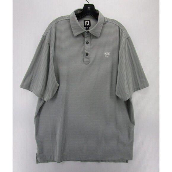 FootJoy Polo Shirt XL FJ Golf Pullover Rugby Striped Embroidered Logo - Picture 1 of 11